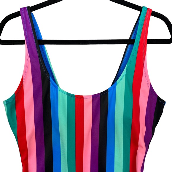 Old Navy Rainbow Striped One Piece Swimsuit - Picture 3 of 9